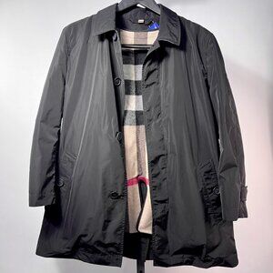 BURBERRY BRIT  Black Rain Jacket with removable vest, Women Size M